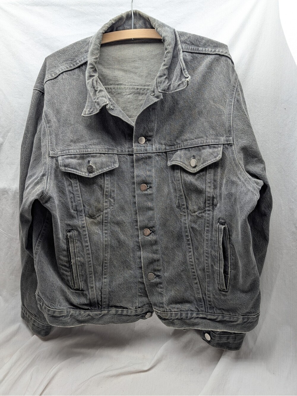 denim jean jacket xl black wash no tags worn